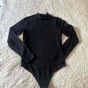 Abercrombie & Fitch Black Mockneck Bodysuit
